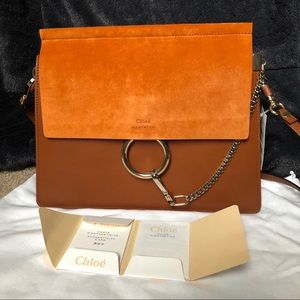 CHLOÉ *NWT* Medium Faye Leather Suede Shoulder Bag